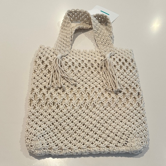 Zimmermann Ivory Knit Tote with Tassels - Picture 5 of 8